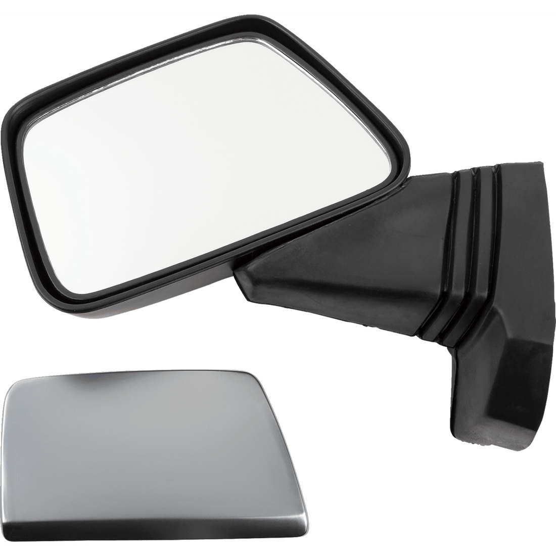 PARTS UNLIMITED Mirror Side View Rectangle Left Black