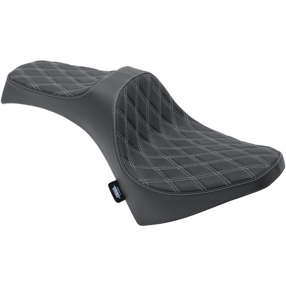 DRAG SPECIALTIES Predator III Seat Double Diamond Silver Stitching '15-'22 Scout