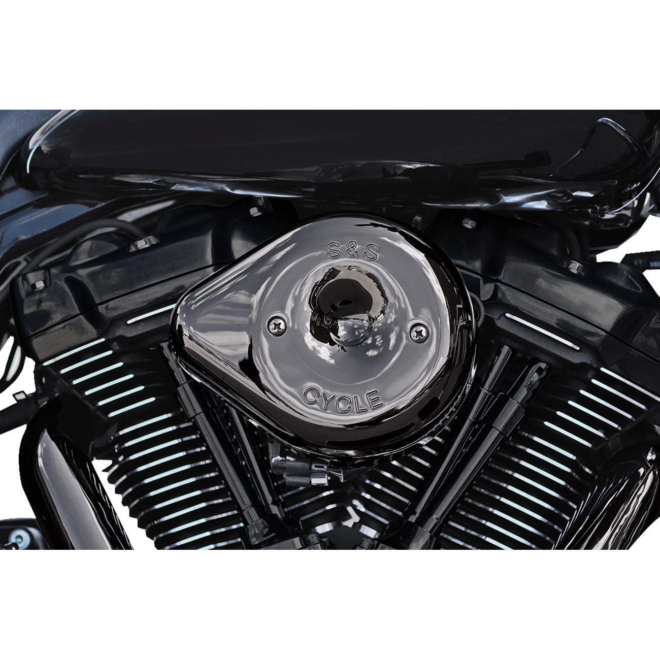 S&S CYCLE Stealth Teardrop Air Cleaner M8 Lava Chrome 1700781