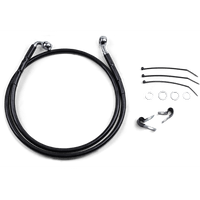 DRAG SPECIALTIES Brake Line Front Black +4" FXD '00-'05