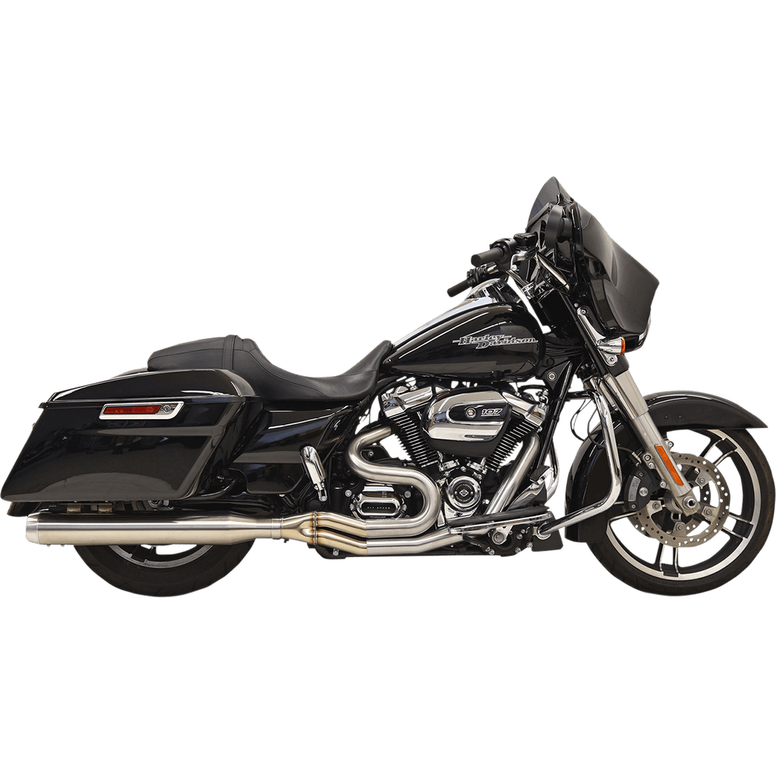 BASSANI XHAUST 2:1 Exhaust Stainless Steel Straight Can 1F28SS