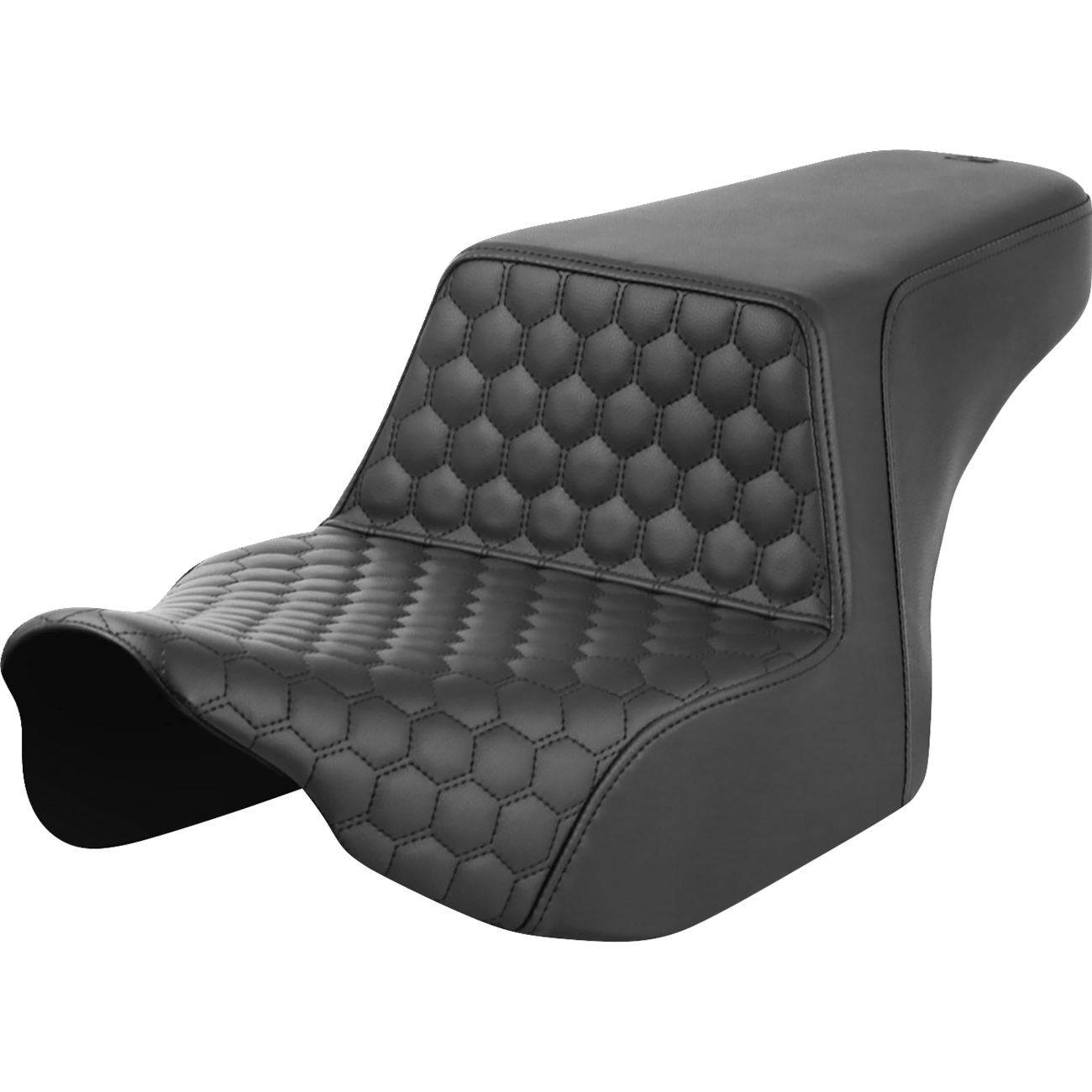 SADDLEMEN Step-Up Seat Front Honeycomb Black Stitching FL '23-'24