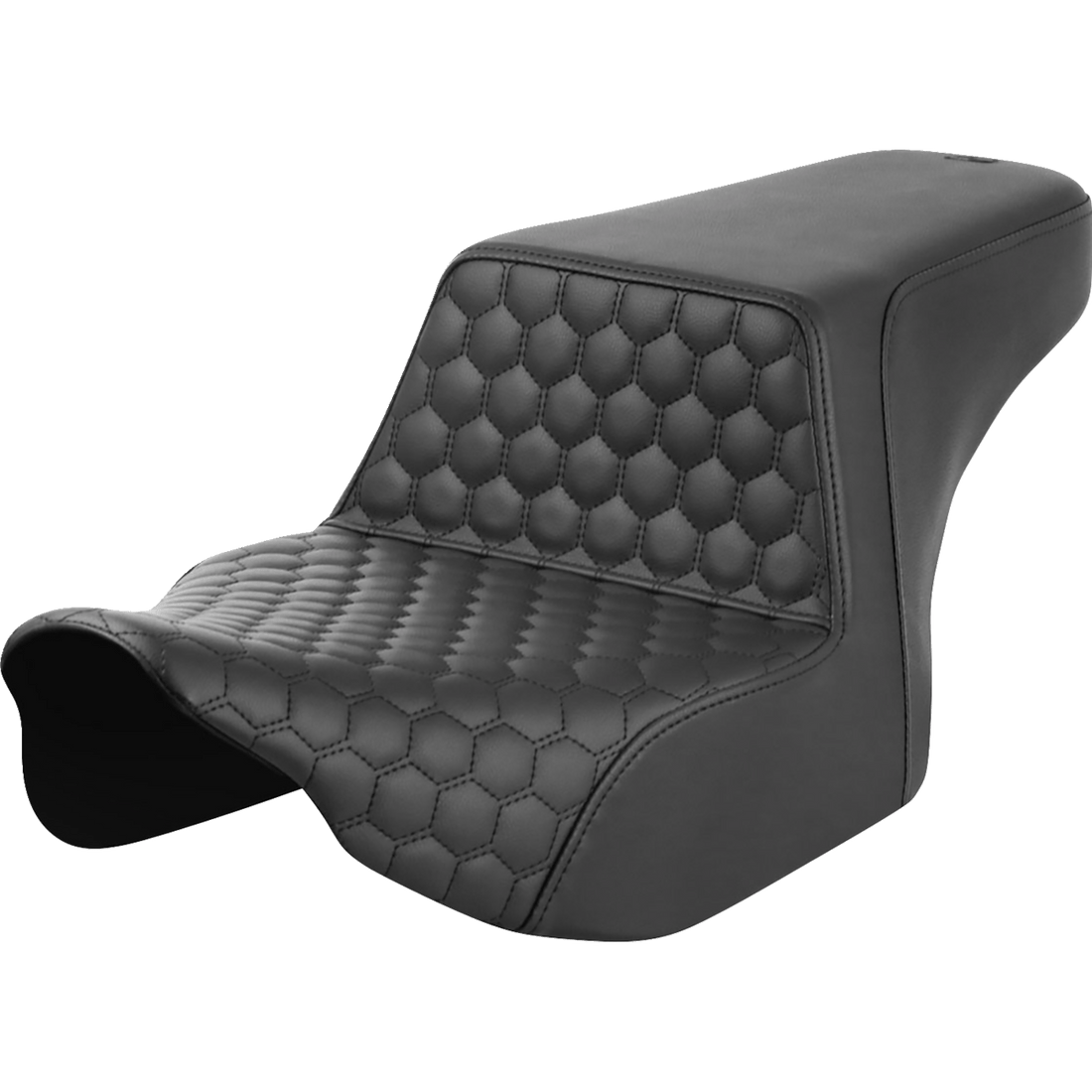 SADDLEMEN Step-Up Seat Front Honeycomb Black Stitching FL '23-'24