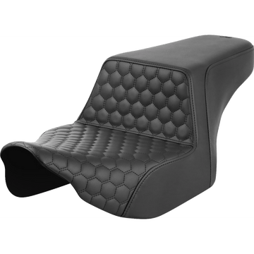 SADDLEMEN Step-Up Seat Front Honeycomb Black Stitching FL '23-'24