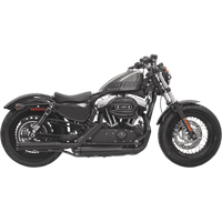 BASSANI XHAUST Firepower Series Slip-On Mufflers Black Fluted Sportster 1X27TB