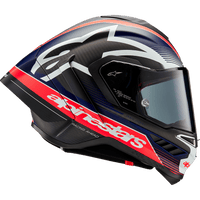 ALPINESTARS Supertech R10 Helmet Team Matte Black/Carbon Red Fluo/Blue XS 82002241383XS