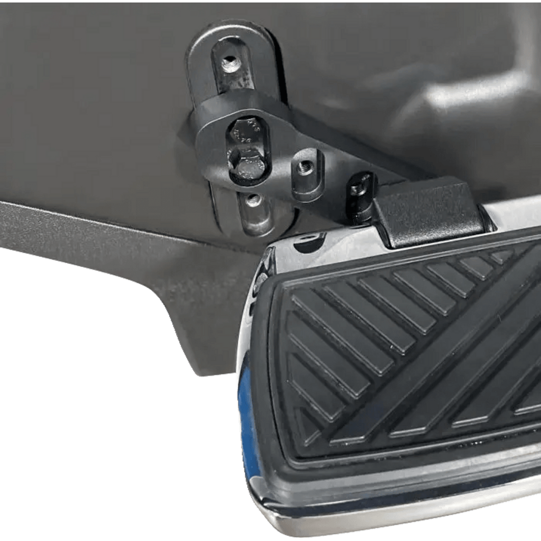 SHOW CHROME Floorboard Relocators Passenger Black Spyder 41425