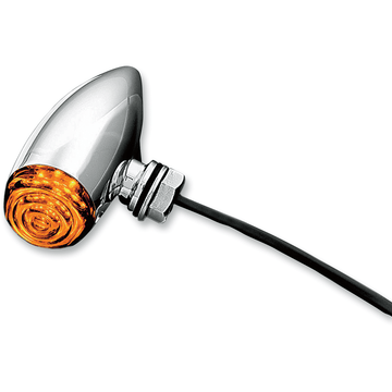 KURYAKYN Mini LED Bullet Lights Amber/Smoke Lens Chrome KUR2500