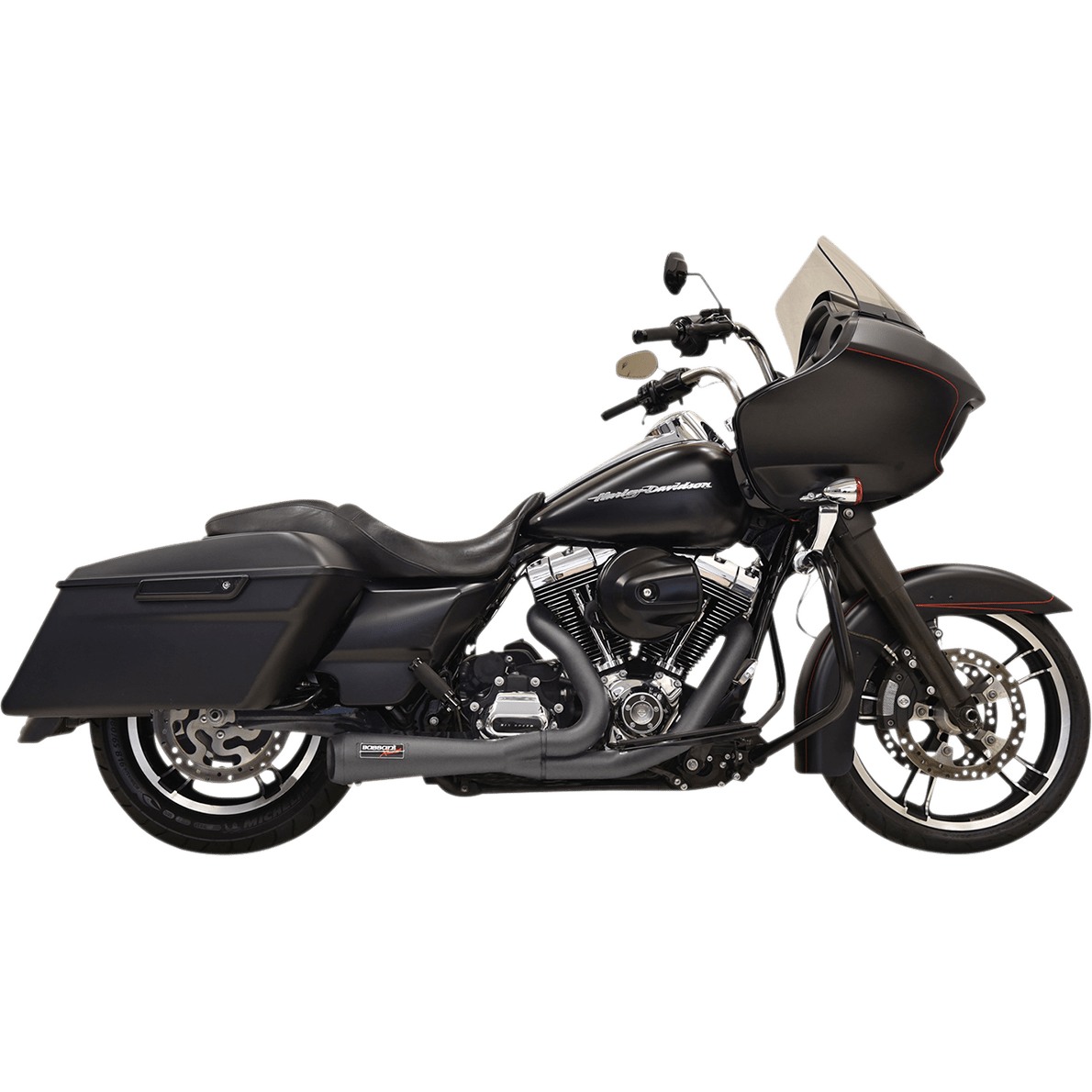 BASSANI XHAUST 2:1 Short Exhaust Black 1F52RB