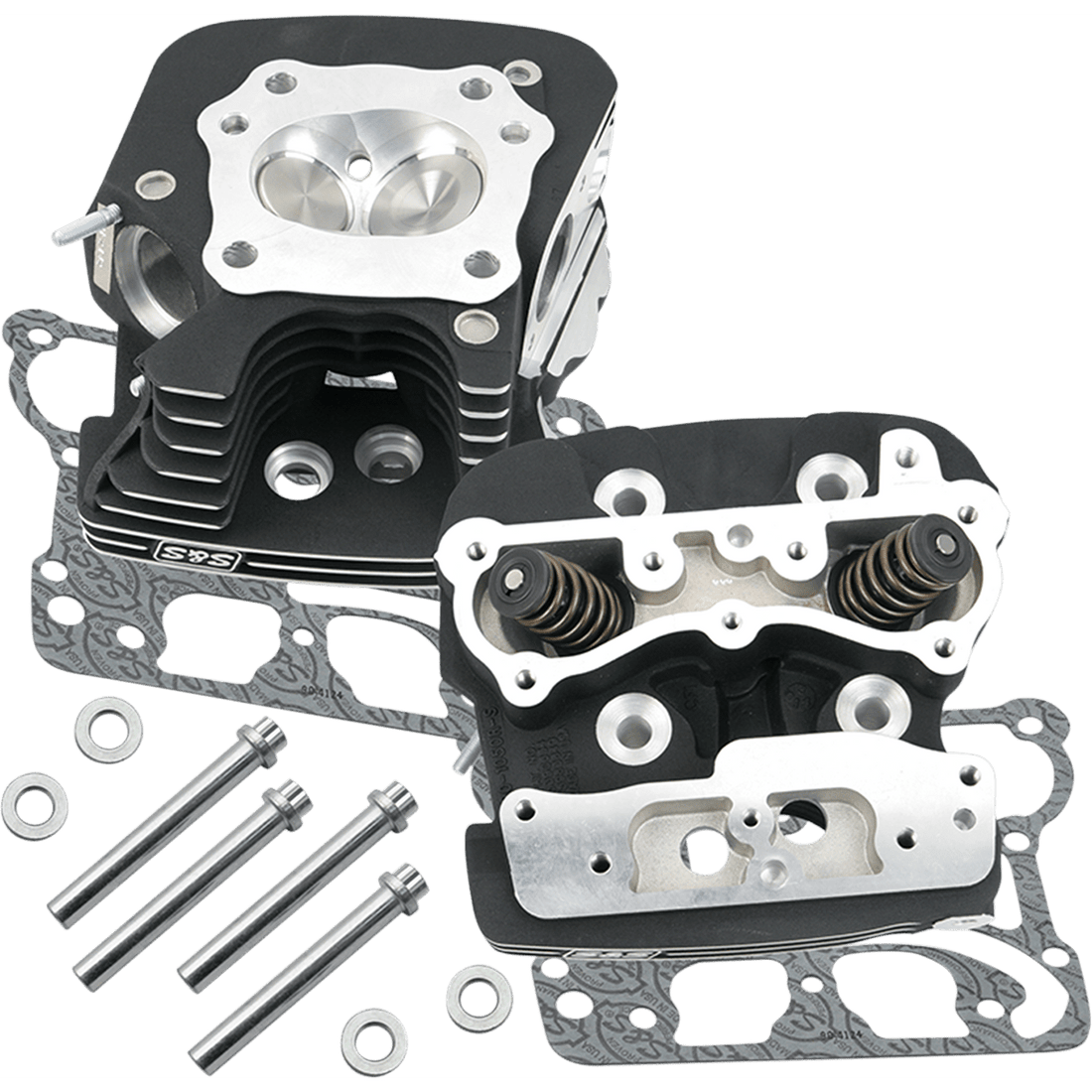 S&S CYCLE Super Stock™ Cylinder Heads Twin Cam Black