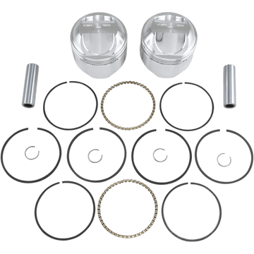 WISECO Piston Kit +0.040" High Compression Big Twin 1340 cc 80"