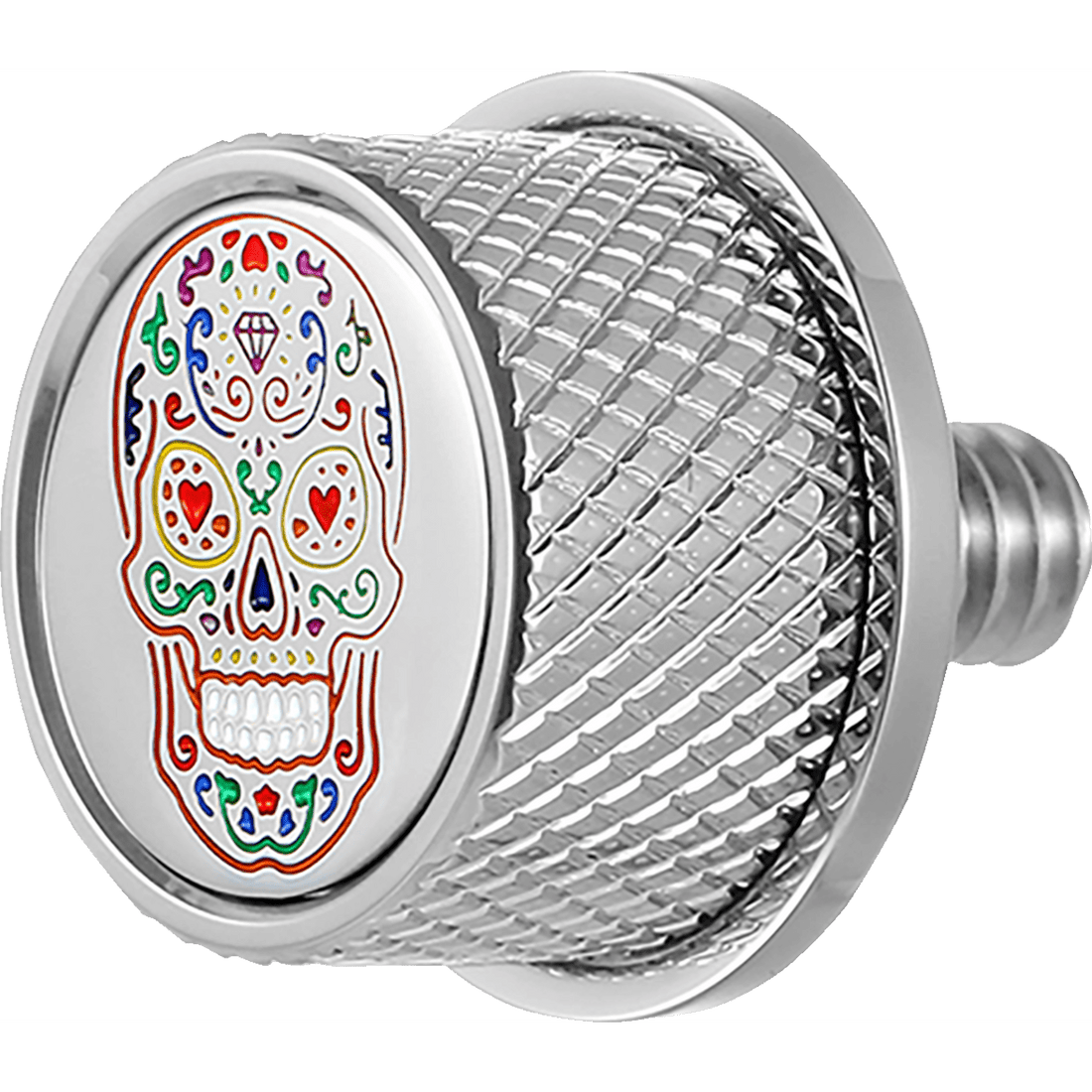 FIGURATI DESIGNS Seat Mounting Knob Stainless Steel Sugar Skull