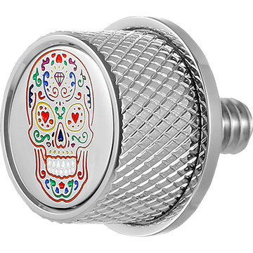 FIGURATI DESIGNS Seat Mounting Knob Stainless Steel Sugar Skull