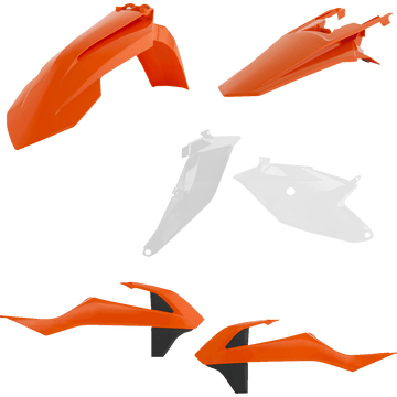 ACERBIS Standard Replacement Body Kit OEM '23 Orange/White/Black 2686017705