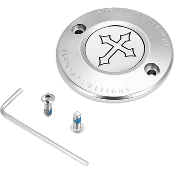 FIGURATI DESIGNS Timing Cover 2 Hole Cross Stainless Steel FD41TC2HSS