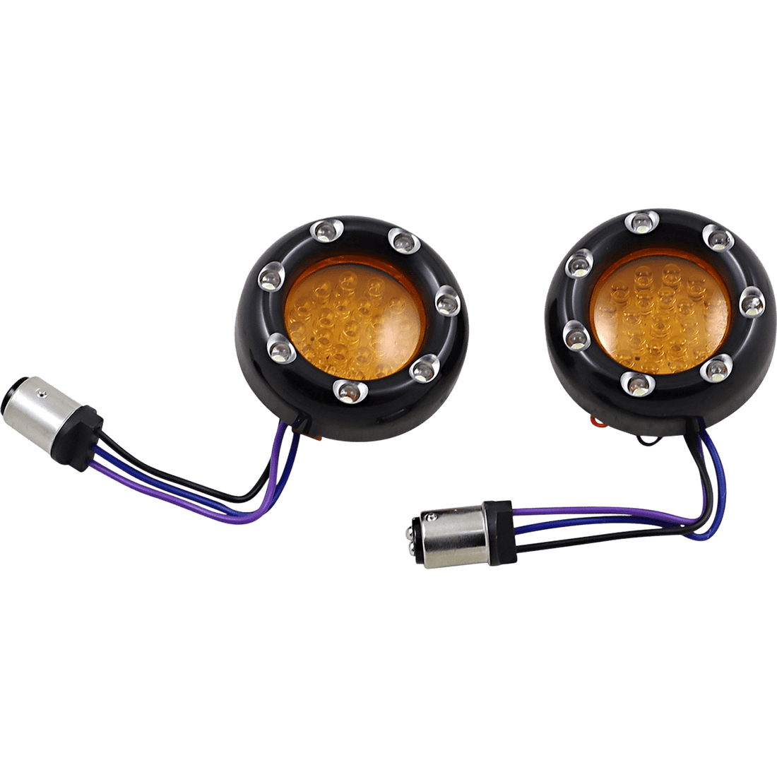 ARLEN NESS LED Light Kit for Factory Turn Signal Housing Amber/White Black 12759