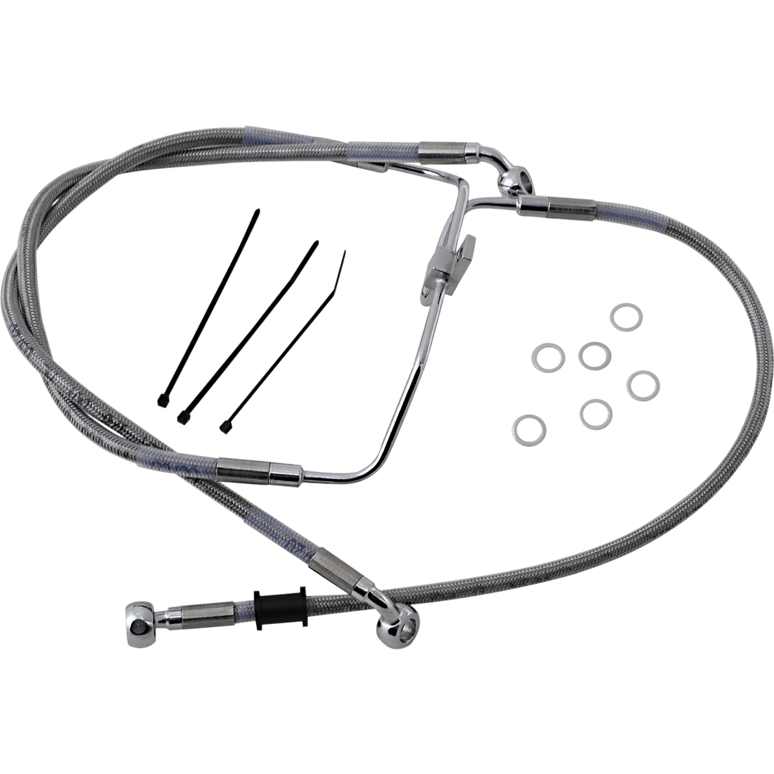 DRAG SPECIALTIES Brake Line Front Lower/Upper Stainless Steel