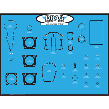 DRAG SPECIALTIES Gasket Display Board M8