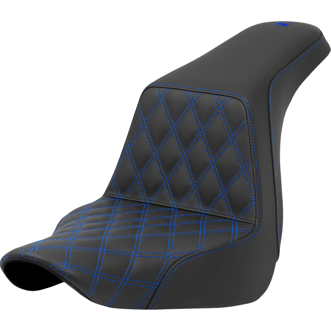 SADDLEMEN Step-Up Seat Front Lattice Stitch Blue Stitch FXLR/FLSB '18-'21 A81829172BLU