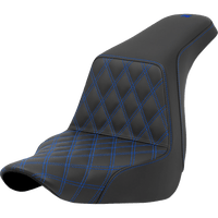 SADDLEMEN Step-Up Seat Front Lattice Stitch Blue Stitch FXLR/FLSB '18-'21 A81829172BLU