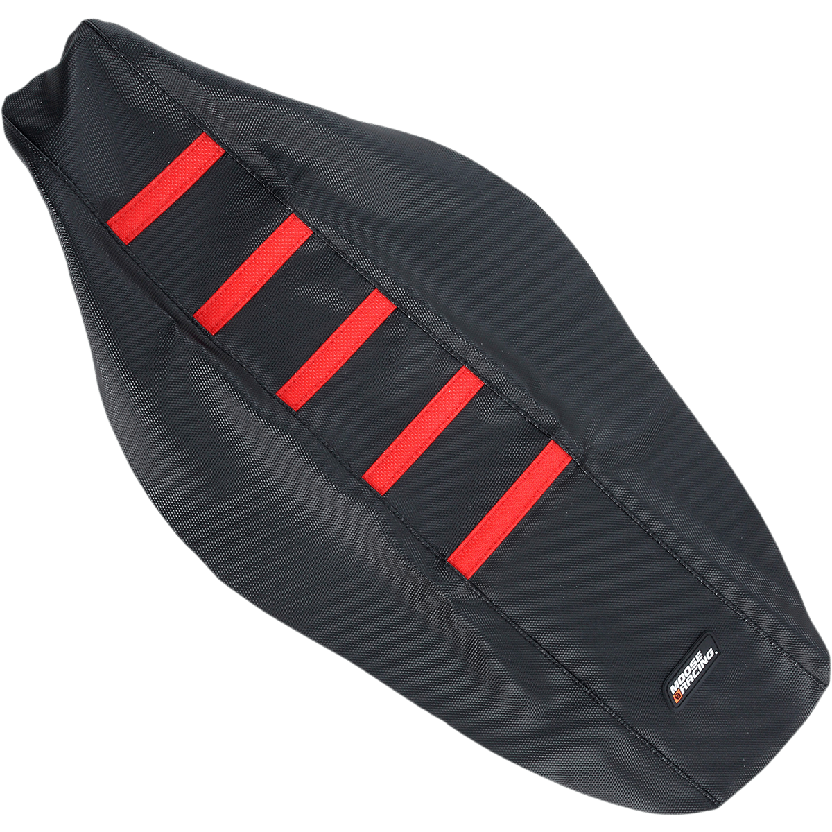 MOOSE RACING Ribbed Seat Cover Black Cover/Red Ribs Honda