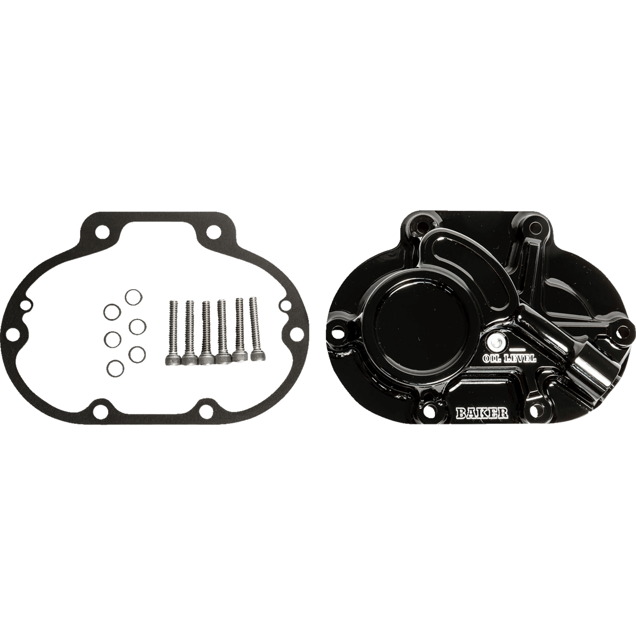 BAKER DRIVETRAIN Function-Formed™ Transmission Side Cover Mechanical Big Twin Gloss Black BD10605A