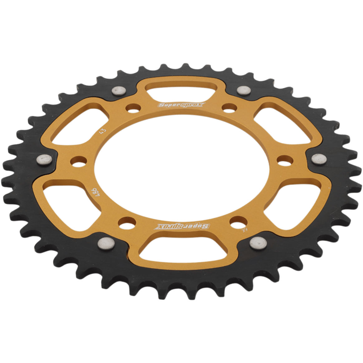 SUPERSPROX Stealth Rear Sprocket 43 Tooth Gold Kawasaki/Yamaha/Suzuki RST48643GLD