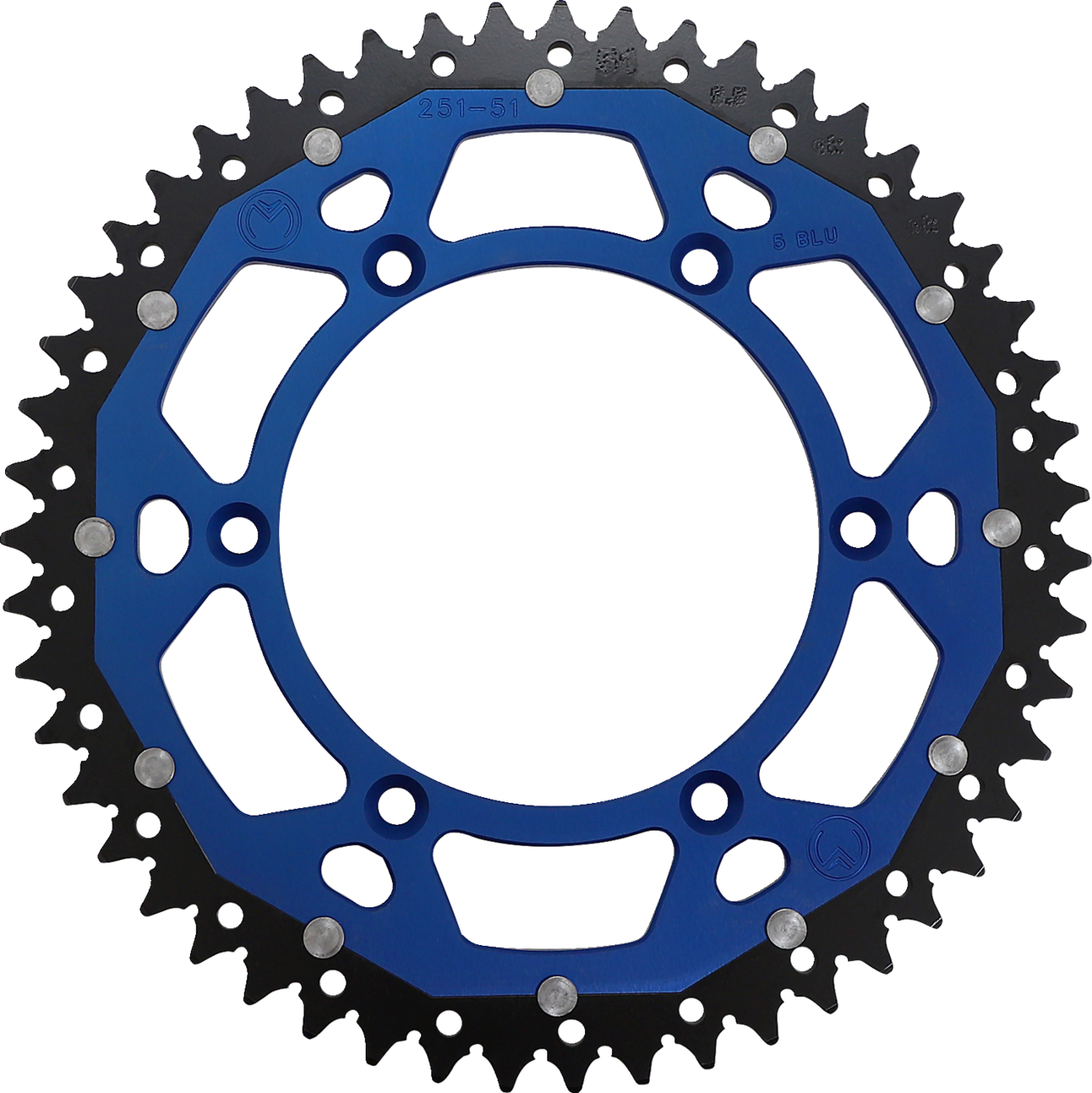 MOOSE RACING Dual Sprocket Blue 51 Tooth