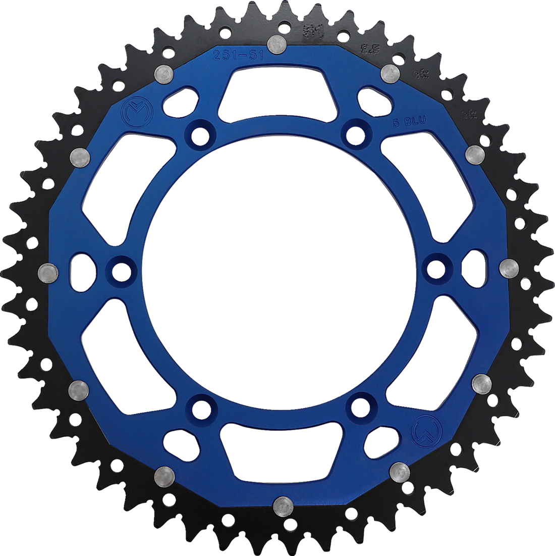 MOOSE RACING Dual Sprocket Blue 51 Tooth