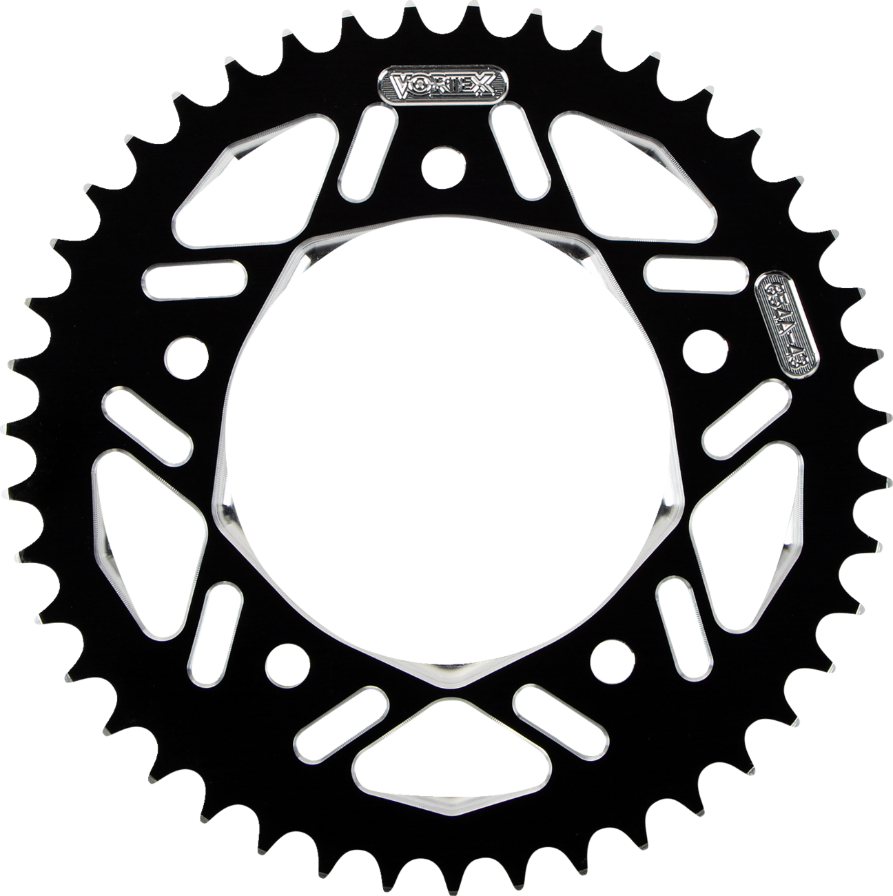 VORTEX Aluminum Sprocket Black Rear 43 Tooth