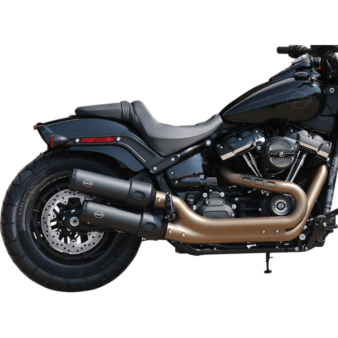 S&S CYCLE Ceramic Black Grand National Mufflers for Fat Bob 5500734