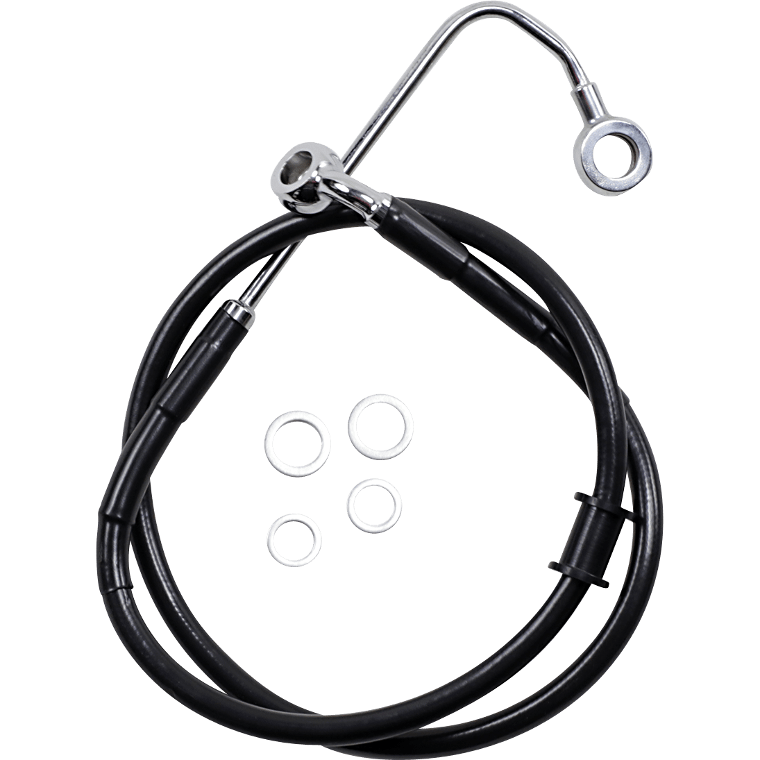 DRAG SPECIALTIES Brake Line Front Upper Black