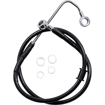 DRAG SPECIALTIES Brake Line Front Upper Black