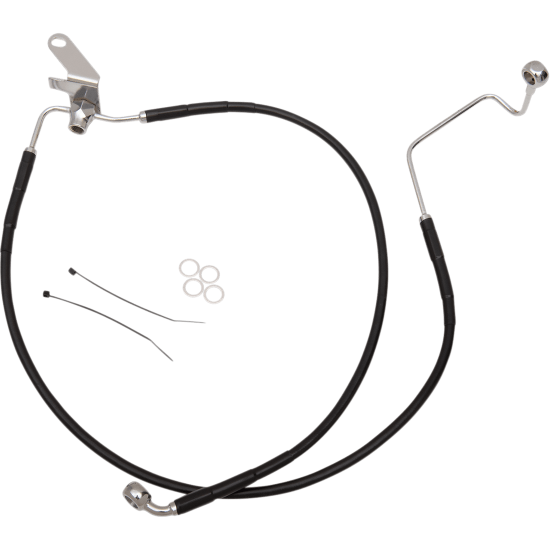 DRAG SPECIALTIES Brake Line Front Black +2" Softail '04-'06