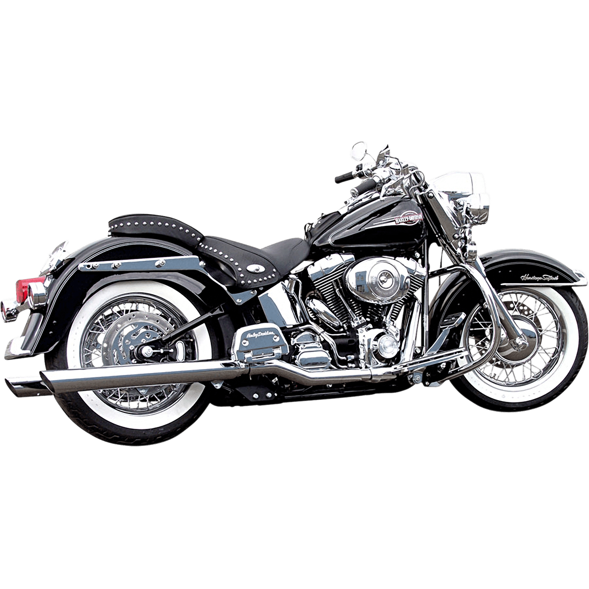 BASSANI XHAUST Slip-On Mufflers Slash-Up Chrome 31117B