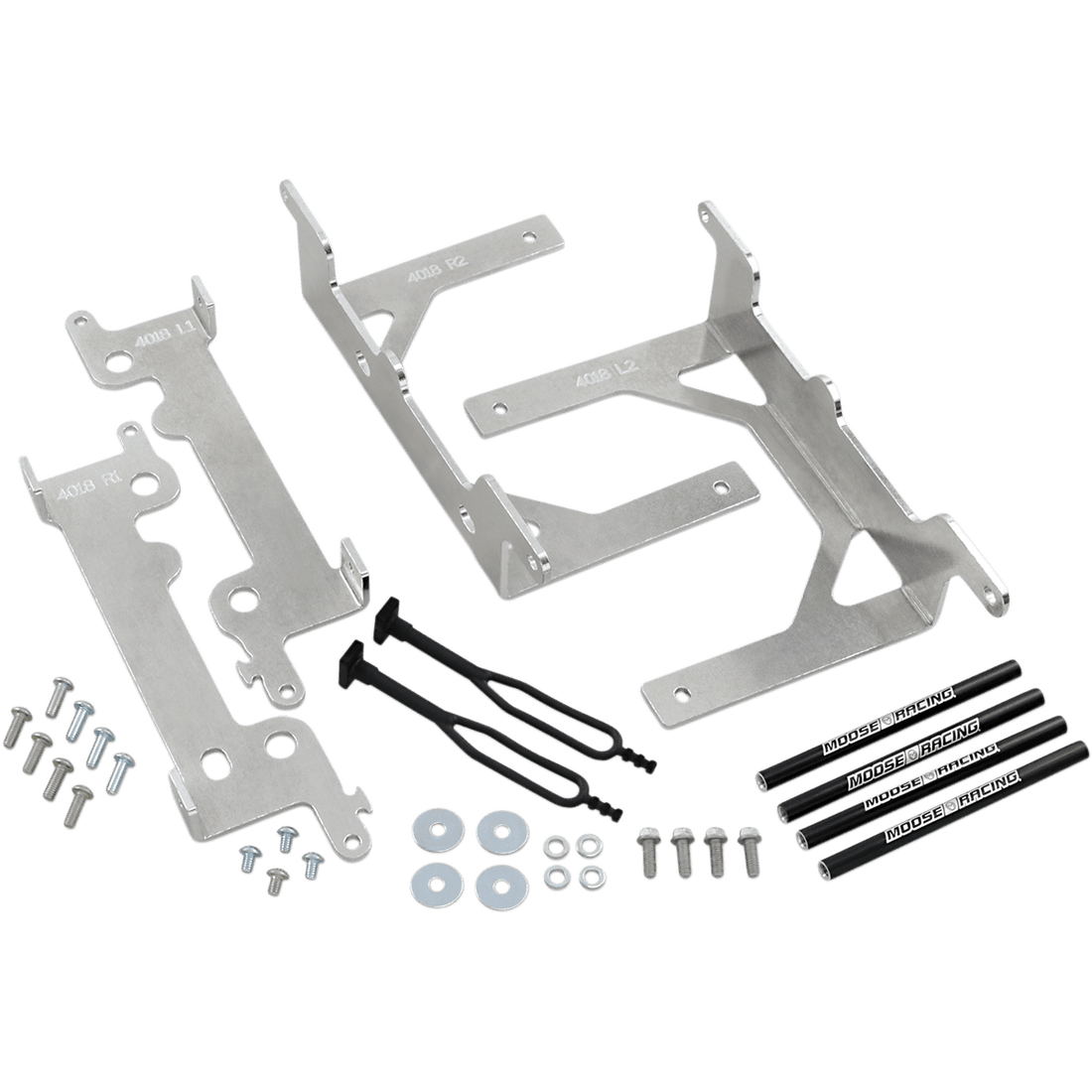 MOOSE RACING Radiator Braces Silver Beta 114018