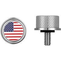 FIGURATI DESIGNS Seat Mounting Knob Stainless Steel American Flag