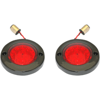 CUSTOM DYNAMICS LED Flat Turn Signals 1156 Black Red Lens PBFBR1156BR