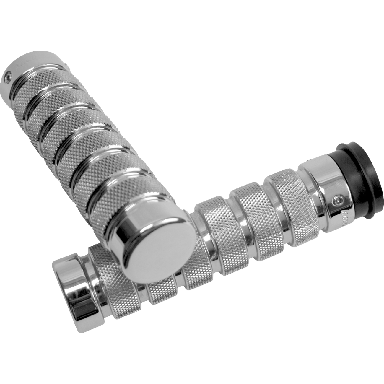 ACCUTRONIX Grips Knurled Notched TBW Chrome GR101KNC