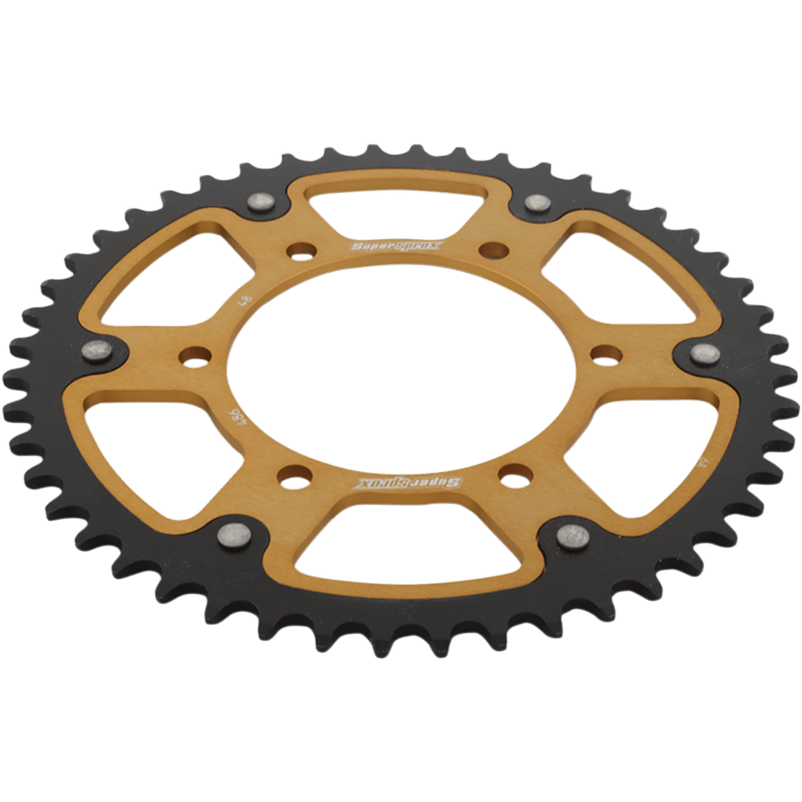 SUPERSPROX Stealth Rear Sprocket 48 Tooth Gold Kawasaki/Yamaha/Suzuki RST48648GLD