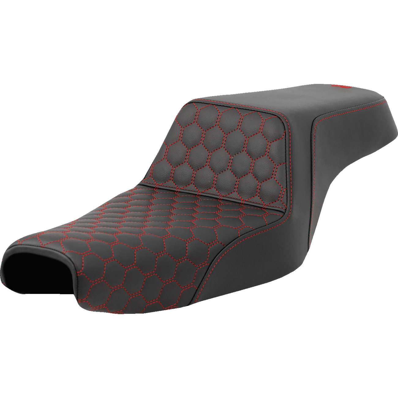 SADDLEMEN Step-Up Seat Honeycomb Red Stitching Sportster '04-'22 A80711177RED