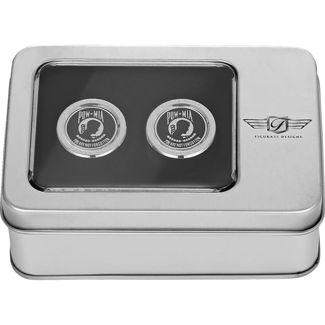 FIGURATI DESIGNS Docking Hardware Covers POW MIA Short Stainless Steel FD50DC2530SS