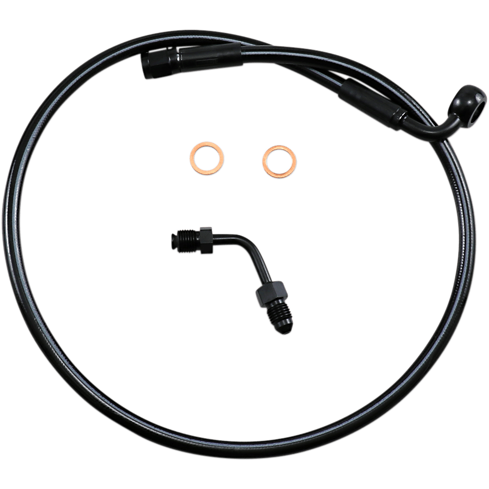 MAGNUM SHIELDING Brake Line Upper with Adapter Black SBB150227