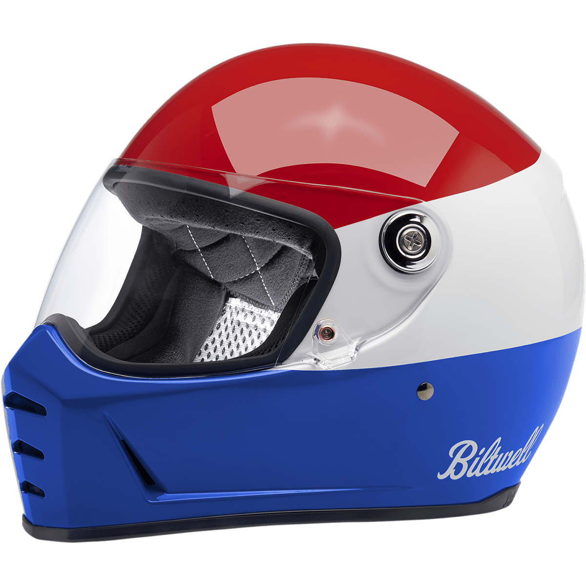 BILTWELL Lane Splitter Helmet Gloss Podium Red/White/Blue Small 1004549102