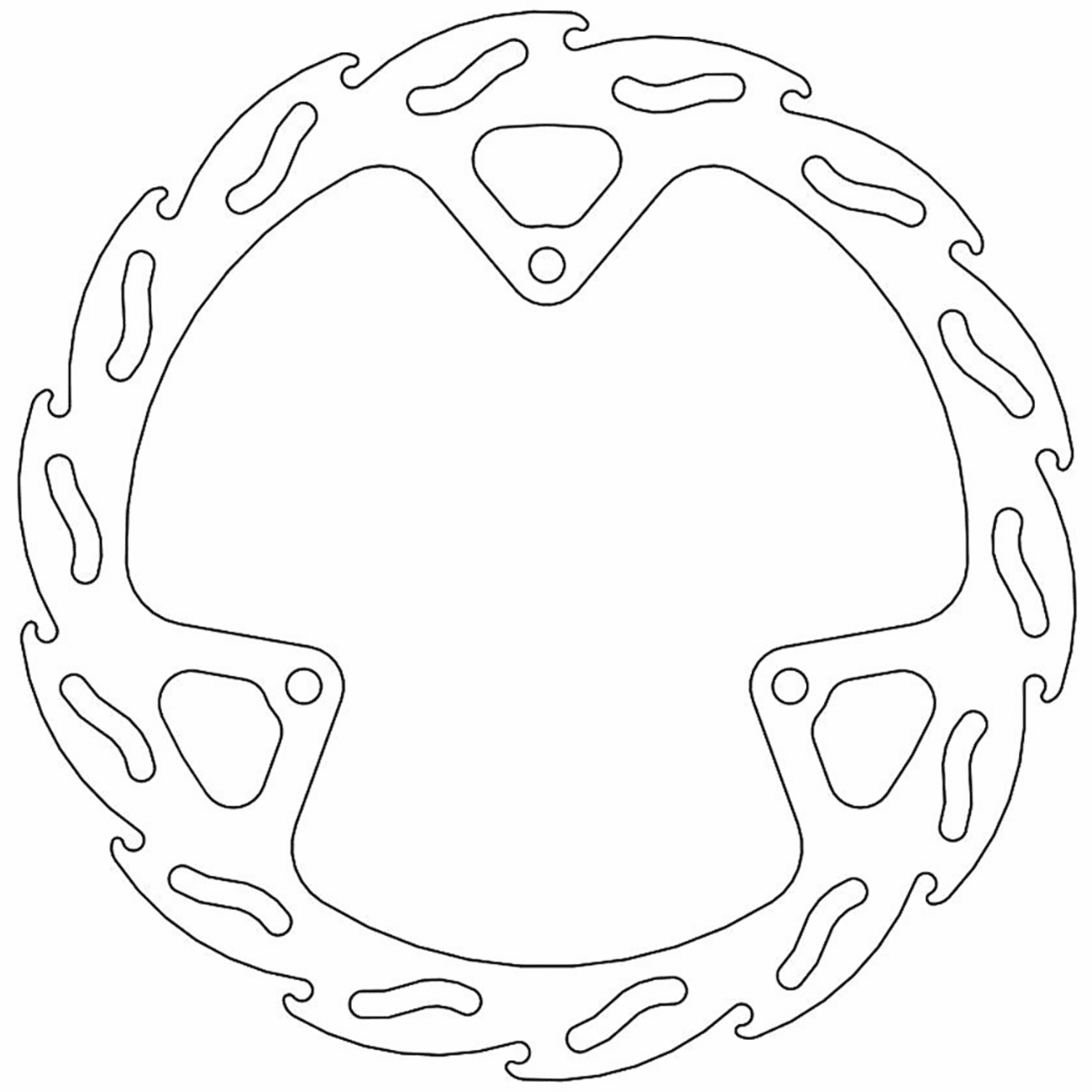 MOTO-MASTER Brake Rotor Front Flame