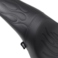 DRAG SPECIALTIES Predator Seat Black Flame Stitched FL/FX '06-'17