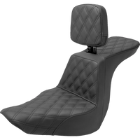 SADDLEMEN Tour Step-Up Seat Rider Backrest Full Latice Stitch FLSB/FXLR '18-'23 81829195BR