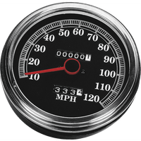 DRAG SPECIALTIES 5" MPH FL-Style 2:1 Speedometer '89-'95 Black Face