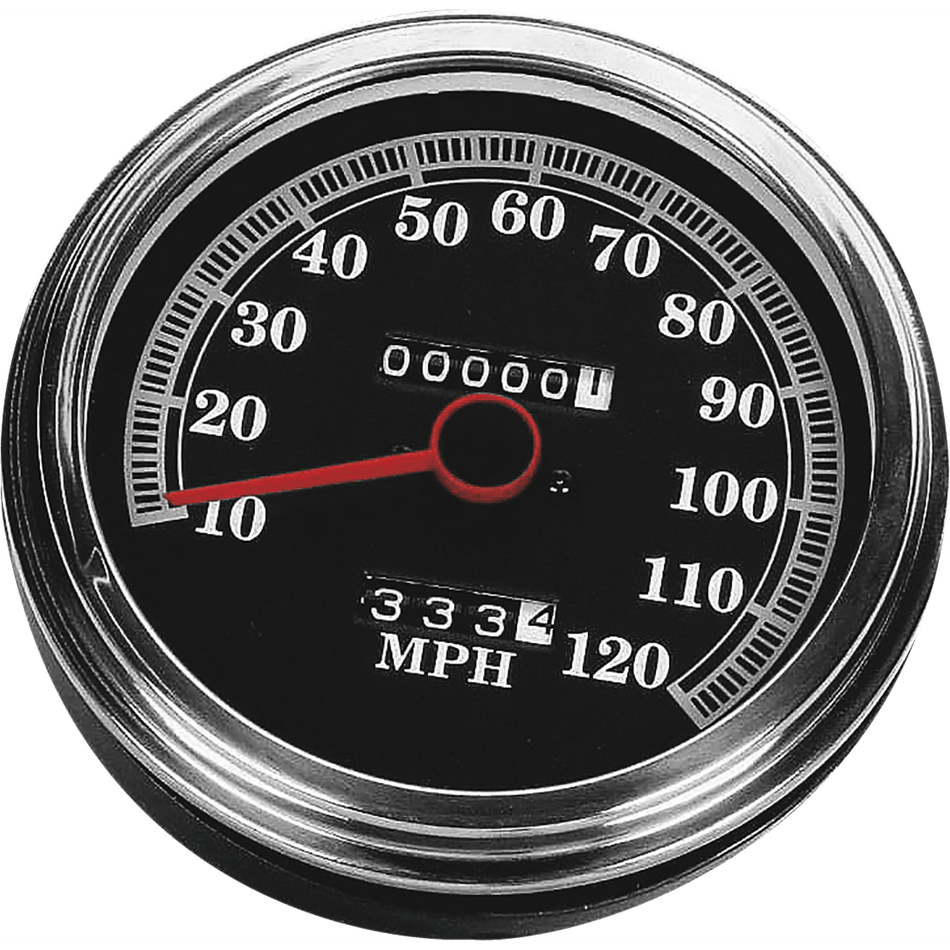 DRAG SPECIALTIES 5" MPH FL-Style 2:1 Speedometer '89-'95 Black Face