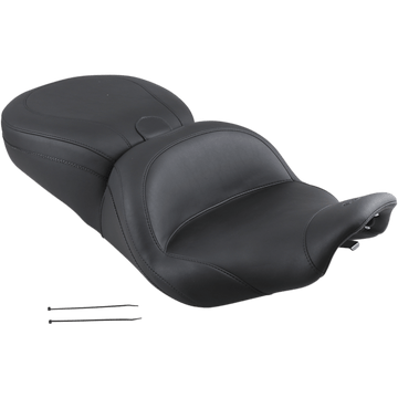 MUSTANG Lowdown Seat with Driver Backrest Plain FLHR '97-'07 79672